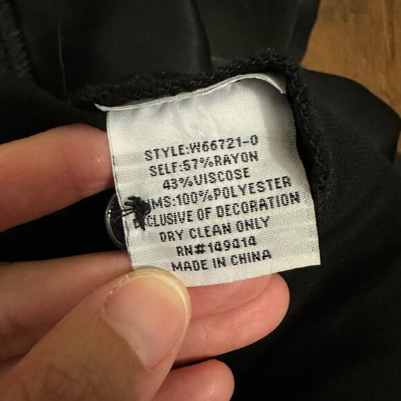 JOHNNY WAS Paradiso High Slit Pants Black Wide Leg Satin Lagenlook NWT - Picture 13 of 16